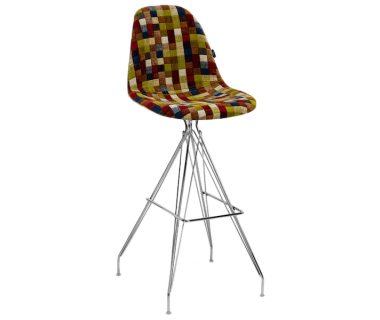 Стул барный Tilia Eos-X сиденье с тканью, ножки металлические хромированные COLOURBOX 7701