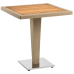 Стол Tilia Antares 70x70 см столешница ироко, база хромированная цвет кофе в интернет-магазине "Мебли Даром"