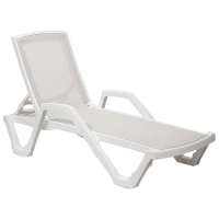 Шезлонг з підлокітниками Tilia Mare біла слонова кістка - бежевий