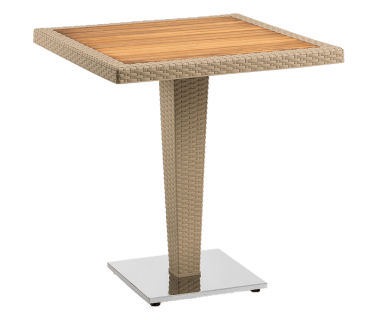 Стол Tilia Antares 70x70 см столешница ироко, база хромированная цвет кофе