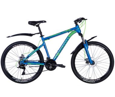 Велосипед сталь 26 Discovery TREK AM DD рама-15" синій з крилом Pl 2024