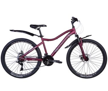 Велосипед сталь 26" Discovery KELLY AM DD тріскачка рама-16" ліловий з крилом Pl 2024