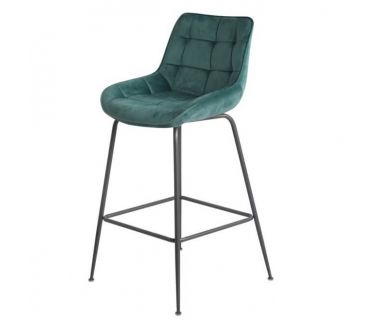 Стілець барний B-140 блакитний вельвет