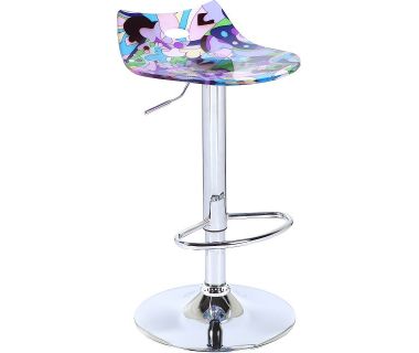 Стілець барний B-57 прозорий + принт