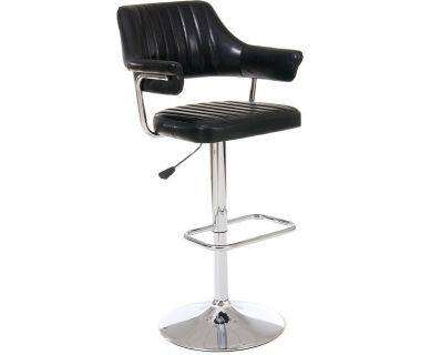 Стілець барний B-90 блискучий чорний