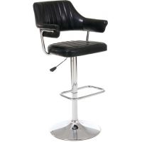 Стілець барний B-90 блискучий чорний