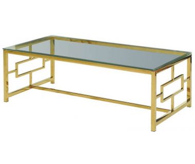 Стол журнальный CL-1 прозрачный, золото Стол журнальный CL-1 прозрачный, золото