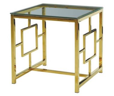 Стол журнальный CL-2 прозрачный, золото Стол журнальный CL-2 прозрачный, золото