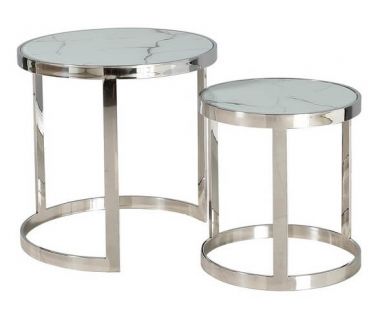 Комплект журнальних столиків CI-1 білий мармур