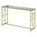 Стол консоль CL-3 прозрачный, золото VETRO Modern (Ветро) в интернет-магазине "Мебли Даром"