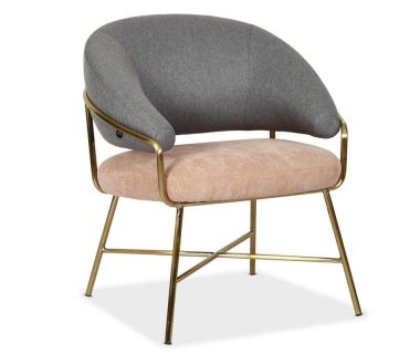 Крісло Адель сірий з рожевим VETRO (Ветро)