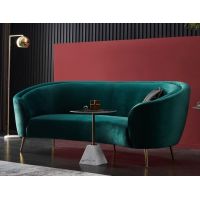 Диван Сильвия вельвет изумруд