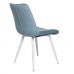 M-45 стул голубой топаз велюр, ножки белые в интернет-магазине "Мебли Даром"