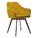 Стул поворотный R-63 горчичный велюр, ножки черные VETRO Modern (Ветро) в интернет-магазине "Мебли Даром"