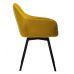 Стул поворотный R-63 горчичный велюр, ножки черные VETRO Modern (Ветро) в интернет-магазине "Мебли Даром"