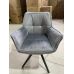 Стул поворотный R-68 серый велюр, ножки черные VETRO Modern (Ветро) в интернет-магазине "Мебли Даром"