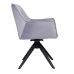 Стул поворотный R-68 серый велюр, ножки черные VETRO Modern (Ветро) в интернет-магазине "Мебли Даром"