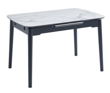 TM-76 розкладний стіл, білий мармур, чорний кераміка 120 (+30)*80*75 см Vetro (Ветро) TM-76 розкладний стіл, білий мармур, чорний кераміка 120 (+30)*80*75 см Vetro (Ветро)
