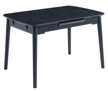TM-76 розкладний стіл, чорний онікс кераміка 120 (+30)*80*75 см Vetro (Ветро)