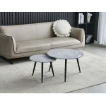 CT-30 (Беатріс) Комплект із двох журнальних столів (ребекка грей/чорний) Vetro