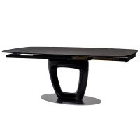 TML-825 Великий керамічний розкладний стіл, неро маркіна 140 (+60)*90*76 см Vetro (Ветро)