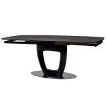 TML-825 Великий керамічний розкладний стіл, неро маркіна 140 (+60)*90*76 см Vetro (Ветро)