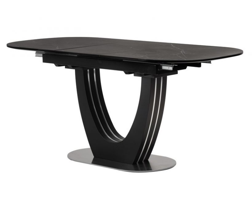 TML-866 Керамічний розкладний стіл, неро маркіна, 130-170*80 см Vetro (Ветро) в інтернет магазині "Меблі Даром"