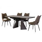 Керамический стол TML-845 гриджио латте Vetro (Ветро)