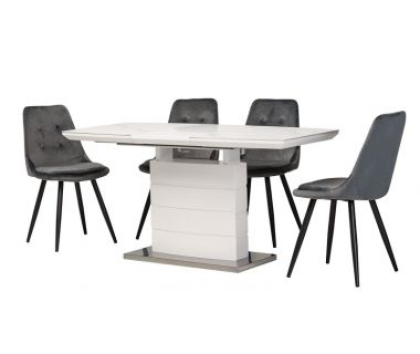 Керамічний стіл TML-850 білий мармур Vetro (Ветро)