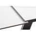 Раскладной керамический стол TML-870 белый мрамор, черные ножки 160 - 200 * 89,5 см в интернет-магазине "Мебли Даром"