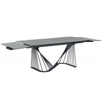 Красивий великий керамічний стіл TML-900 алівері грей, чорний