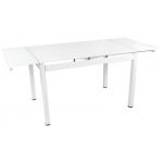 Стол раскладной стеклянный T-231-3 снежно-белый 120 (+60)*80*75 см