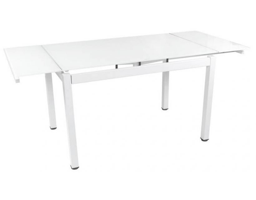 Стол раскладной стеклянный T-231-3 снежно-белый 120 (+60)*80*75 см в интернет-магазине "Мебли Даром"