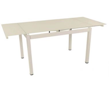 Стіл розкладний скляний T-231-3 кремовий 120 (+60) * 80 * 75 см