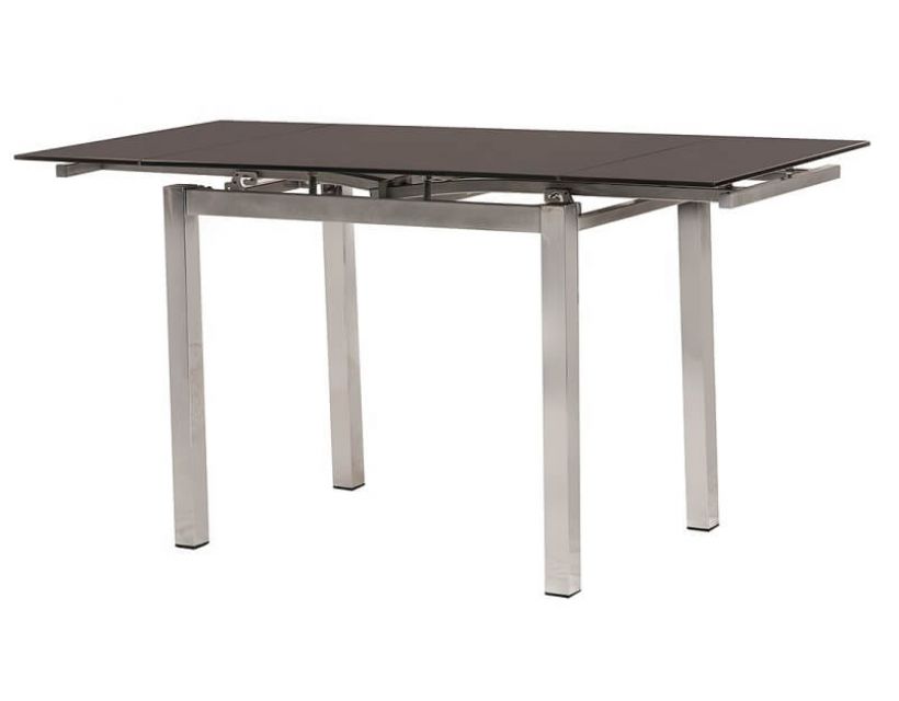 Стол раскладной стеклянный T-231-8 коричневый 90 (+60)*70*75 см в интернет-магазине "Мебли Даром"