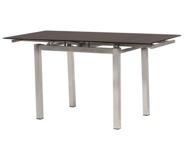 Стіл розкладний скляний T-231-8 коричневий 90 (+60) * 70 * 75 см