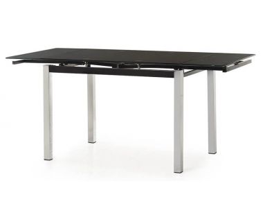 Стіл розкладний скляний T-231 чорний 110 (+60) * 74 * 75 см