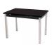 Стол раскладной стеклянный T-231 черный 110 (+60)*74*75 см в интернет-магазине "Мебли Даром"