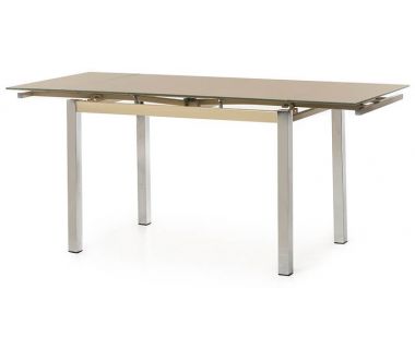 Стіл розкладний скляний T-231 кава мокко 110 (+60) * 74 * 75 см