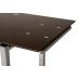 Стол раскладной стеклянный T-231 коричневый 110 (+60)*74*75 см в интернет-магазине "Мебли Даром"