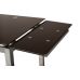 Стол раскладной стеклянный T-231 коричневый 110 (+60)*74*75 см в интернет-магазине "Мебли Даром"