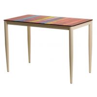 Стол стеклянный T-300-11 полоска 110*60*75см Vetro (Ветро)