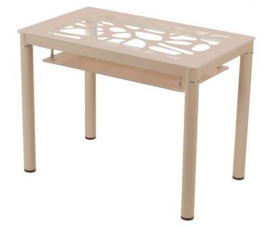 Стол стеклянный T-300-2 кремовый 100*60*76см Стол стеклянный T-300-2 кремовый 100*60*76см