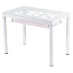 Стол стеклянный T-300-2 снежно-белый100*60*76см