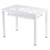 Стол стеклянный T-300-2 снежно-белый100*60*76см в интернет-магазине "Мебли Даром"