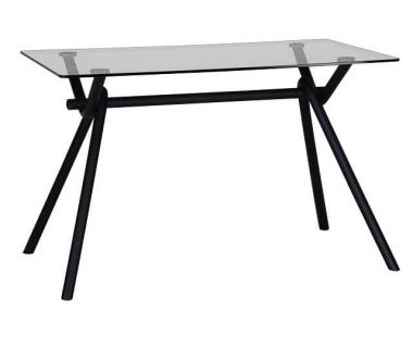 Стіл скляний T-306 чоний тонований 120*70*76см