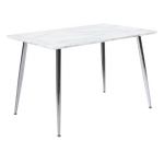 Стіл скляний T-307 білий мрамор 120*80*76см