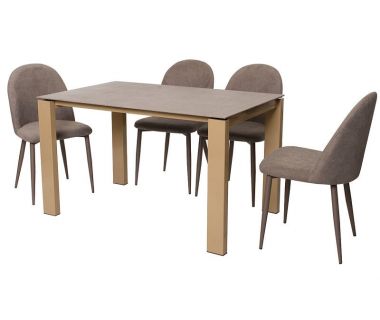 Стол стеклянный T-310 капучино 130*80*76см