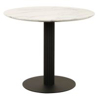 Стіл круглий T-319 сівела білий мармур 90 см
