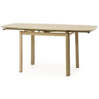 Стол раскладной стеклянный T-600-2 кофе-мокко 100(+60)*70*75 см